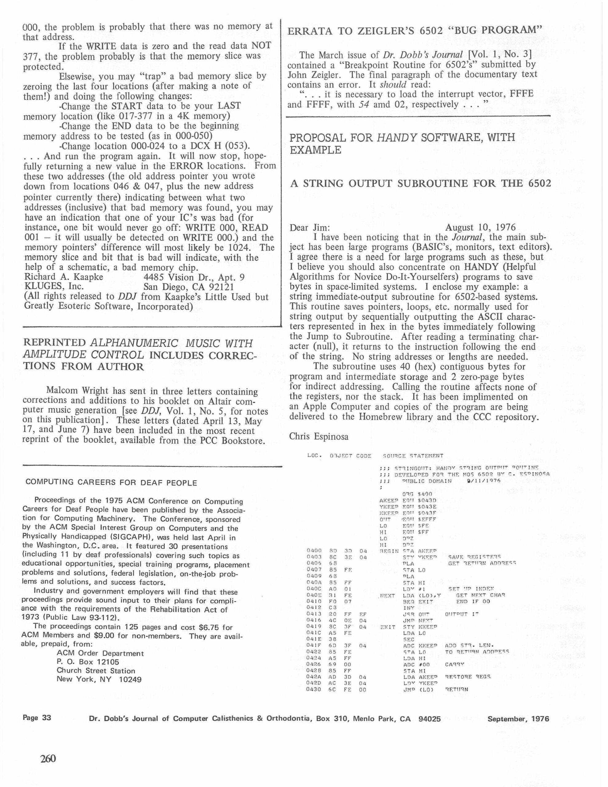 Dr Dobbs Retro Computing