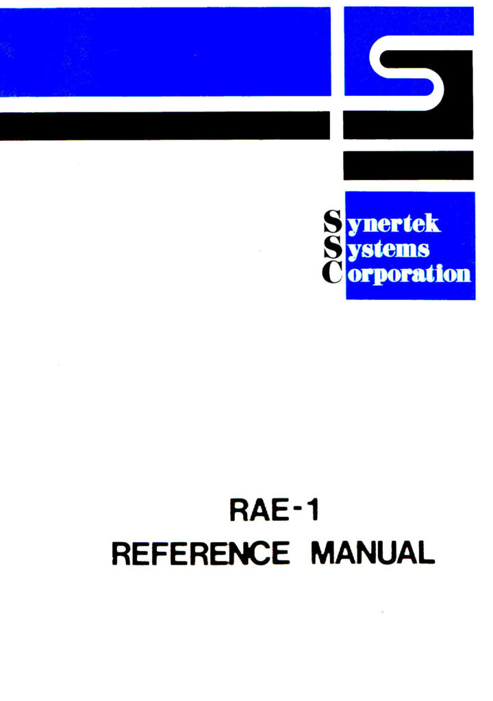 SYM-1 RAE-1 Reference manual, version of 1980