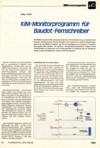 Funkschau 1979 KIM-1 AIM 65 6502 articles